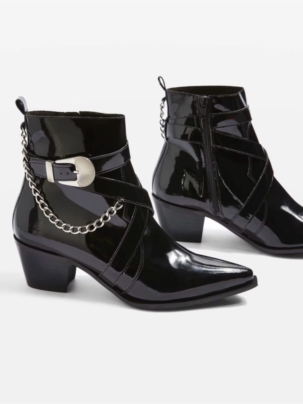 Topshop Move It Western Patent Boots Sz 9 Star Trek Screen Worn